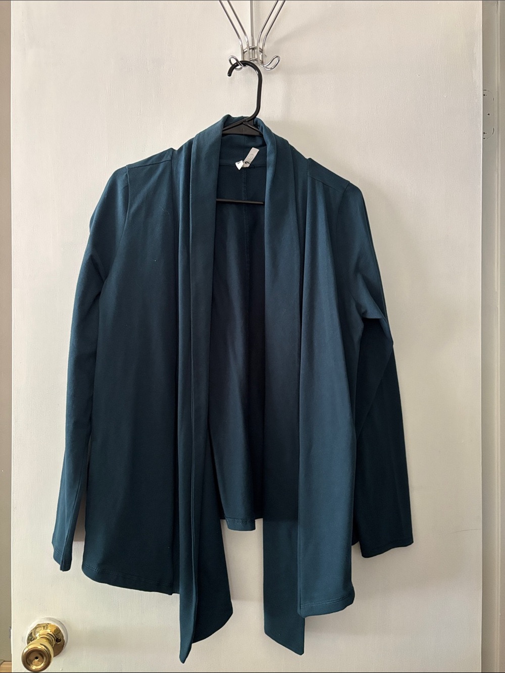 Pact Open-Front Cardigan in Deep Teal